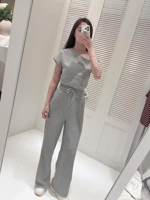 灰色綁帶套裝